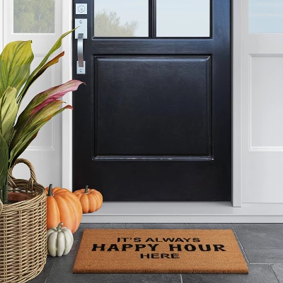 1'6"x2'6" It's Always Happy Hour Here Doormat Black - Opalhouse™ 3 1'6"x2'6" It's Always Happy Hour Here Doormat Black - Opalhouse™