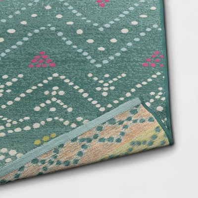 5' X 7' Outdoor Rug Global Aqua - Opalhouse™ 4 5' X 7' Outdoor Rug Global Aqua - Opalhouse™ - Image 2