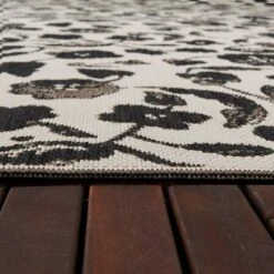 Floral Outdoor Rug Black - Opalhouse™ -Opalhouse™ GUEST 2794d941 44a7 42ac 82ac 0ab33b9558f1