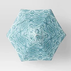 7.5'x7.5' Decorative Trim Scalloped Outdoor Market Umbrella Blue - Opalhouse™ Designed With Jungalow™ -Opalhouse™ GUEST 3480178a 70b9 4096 bef0 b5fe8b7a355b