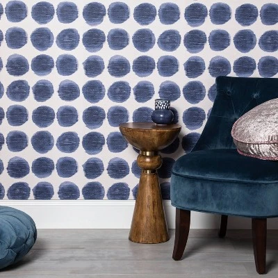 Textile Dot Peel & Stick Wallpaper Blue - Opalhouse™: Removable, Repositionable, Stain-Resistant, Washable Vinyl 3 Textile Dot Peel & Stick Wallpaper Blue - Opalhouse™: Removable, Repositionable, Stain-Resistant, Washable Vinyl