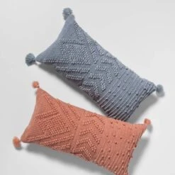 Oversize Embroidered Textured Lumbar Throw Pillow - Opalhouse™ -Opalhouse™ GUEST 412a54b4 ac2e 4867 9a69 457e185d6f3e