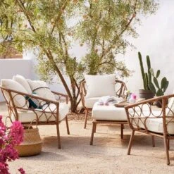 Britanna Oversized Patio Ottoman - Linen - Opalhouse™ -Opalhouse™ GUEST 474ca0fe 25d2 44ca 9813 a8a367569dc0