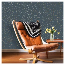 Celestial Peel & Stick Wallpaper Navy/Gold - Opalhouse™: Removable Vinyl, Self-Adhesive, Stain-Resistant, 27.5 Sq Ft Coverage -Opalhouse™ GUEST 4c1ead4d 934f 4d0f 884f e1ad59720c31