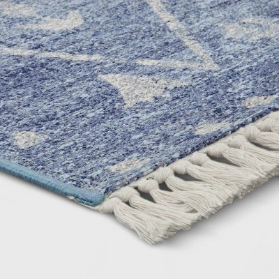 7'x10' Tapestry Rectangular Woven Outdoor Area Rug Blue - Opalhouse™ 4 7'x10' Tapestry Rectangular Woven Outdoor Area Rug Blue - Opalhouse™ - Image 2