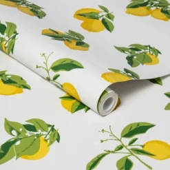 Lemons Peel & Stick Wallpaper Yellow - Opalhouse™: Cute Removable Vinyl, Repositionable, Stain-Resistant, Washable -Opalhouse™ GUEST 4f25dc11 18c7 40f0 890a 0da35b46b278