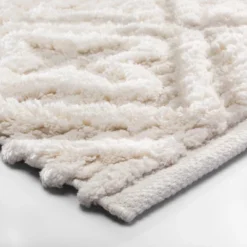 Textured Diamond Shag Bath Rug Cream - Opalhouse™ -Opalhouse™ GUEST 58c030fc cf0c 477a 8622 fe2eafdf8648