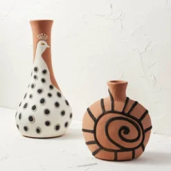 Spiral Shell Terracotta Vase Brown - Opalhouse™ Designed With Jungalow™ -Opalhouse™ GUEST 5c2b58ed 0b3f 454c 91fa 9f37f0275e13