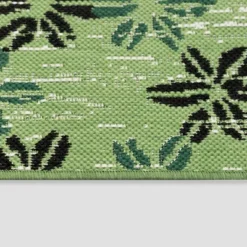 5' X 7' Floral Stamp Outdoor Rug Green - Opalhouse™ -Opalhouse™ GUEST 6bf8d430 59fc 44d6 ad14 a69b10e955f1