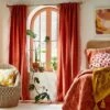 1pc Light Filtering Velvet Macrame Trim Window Curtain Panel Burnt Orange - Opalhouse™ Designed With Jungalow™ -Opalhouse™ GUEST 92dfaf13 4813 4967 a623 6cda6de279dc