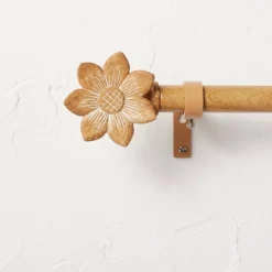 Flower Faux Wood Curtain Rod Natural Wood - Opalhouse™ Designed With Jungalow™ -Opalhouse™ GUEST c5b5a613 8f9b 4e84 9eff 5ca6e3369a7b