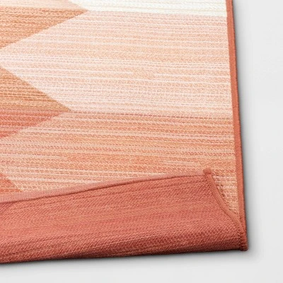 7'x10' Scandi Asymmetrical Rectangular Woven Outdoor Area Rug Bright Peach - Opalhouse™ 5 7'x10' Scandi Asymmetrical Rectangular Woven Outdoor Area Rug Bright Peach - Opalhouse™ - Image 3