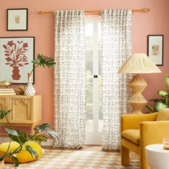 1pc Light Filtering Embroidery Bridges Window Curtain Panel White - Opalhouse™ Designed With Jungalow™ -Opalhouse™ GUEST cc3504b0 8e79 4236 8d8b 7dc946df2b57 1