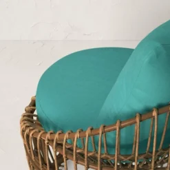 Topanga Club Chair With Ottoman - Blue/Brown - Opalhouse™ Designed With Jungalow™ -Opalhouse™ GUEST d55e6c02 0566 4024 be4f e642208a3e0f