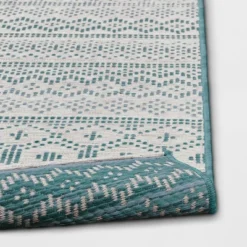 5' X 7' Tapestry Woven Outdoor Rug Aqua - Opalhouse™ -Opalhouse™ GUEST d89b2b6c 34c5 4db7 b760 30af76ec6a4a