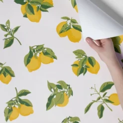 Lemons Peel & Stick Wallpaper Yellow - Opalhouse™: Cute Removable Vinyl, Repositionable, Stain-Resistant, Washable -Opalhouse™ GUEST e002afd5 ac8d 40bb 9c35 163adb0794e7