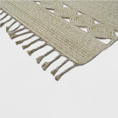 7' X 10' Braided Rectangle Tassels Outdoor Rug Neutral - Opalhouse™ 3 7' X 10' Braided Rectangle Tassels Outdoor Rug Neutral - Opalhouse™